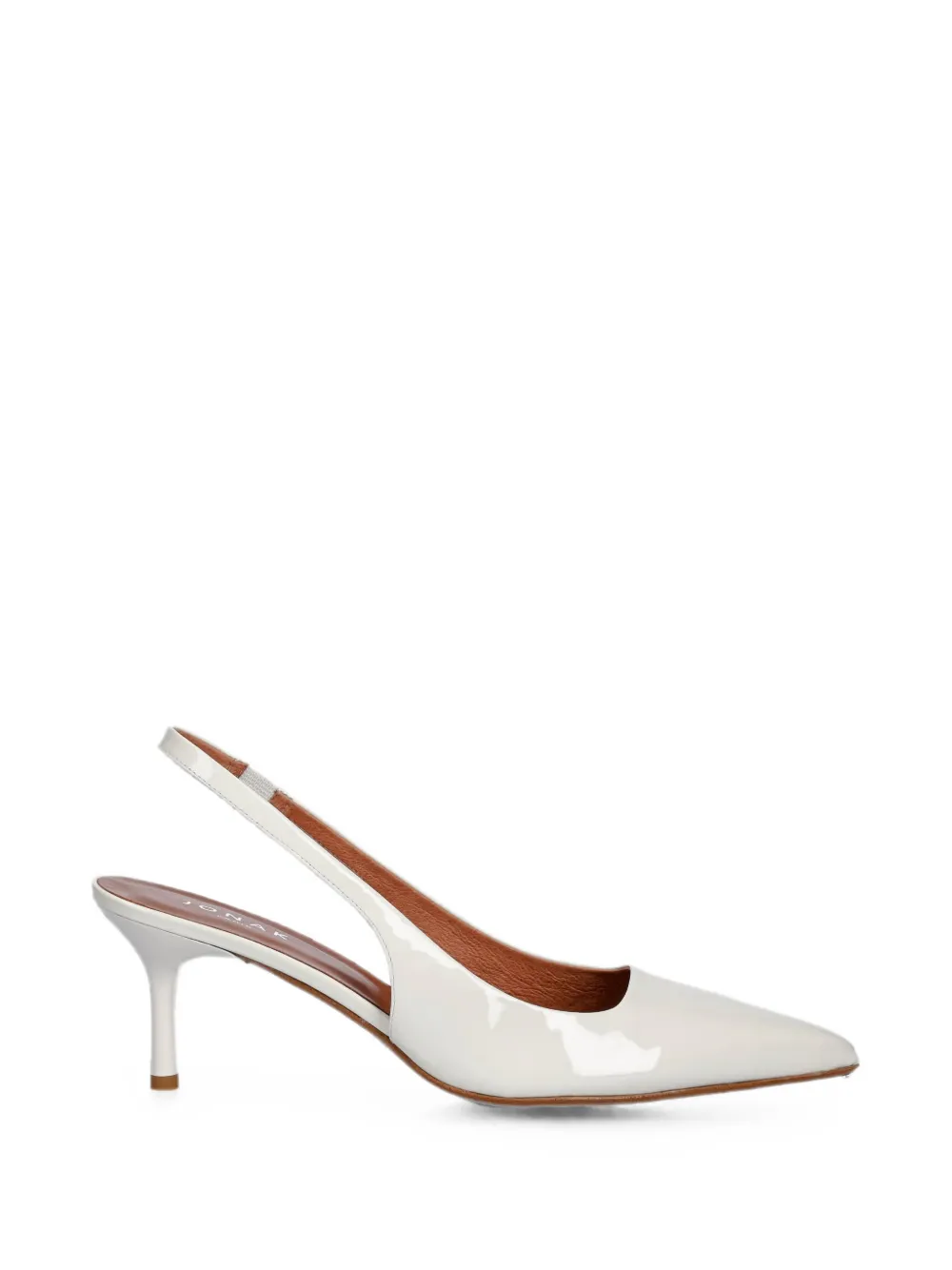 JONAK PARIS Diamantine slingback pumps met puntige neus Wit