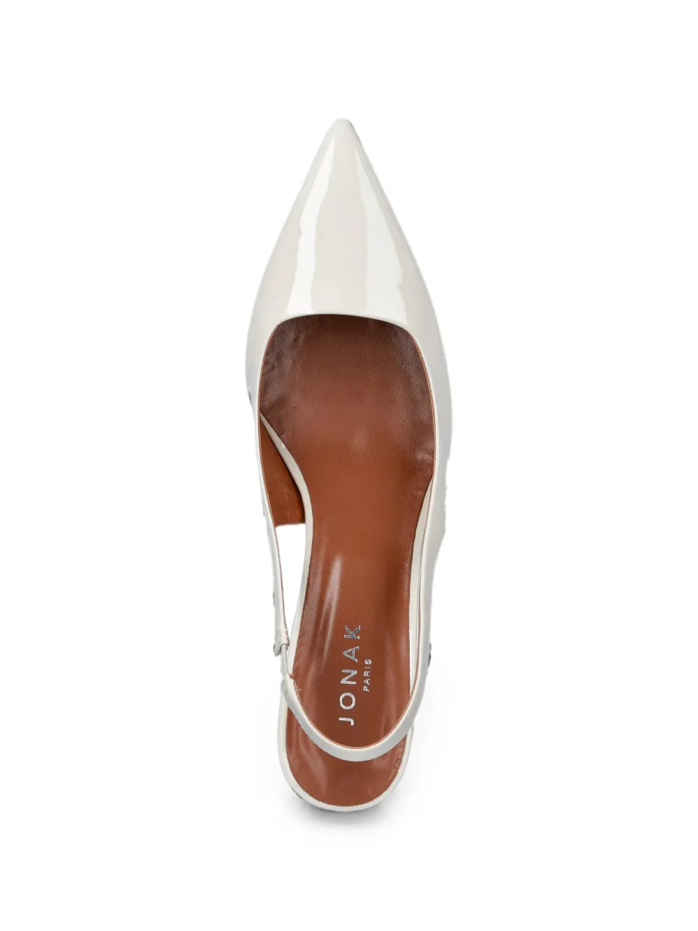 JONAK PARIS Diamantine slingback pumps met puntige neus Wit