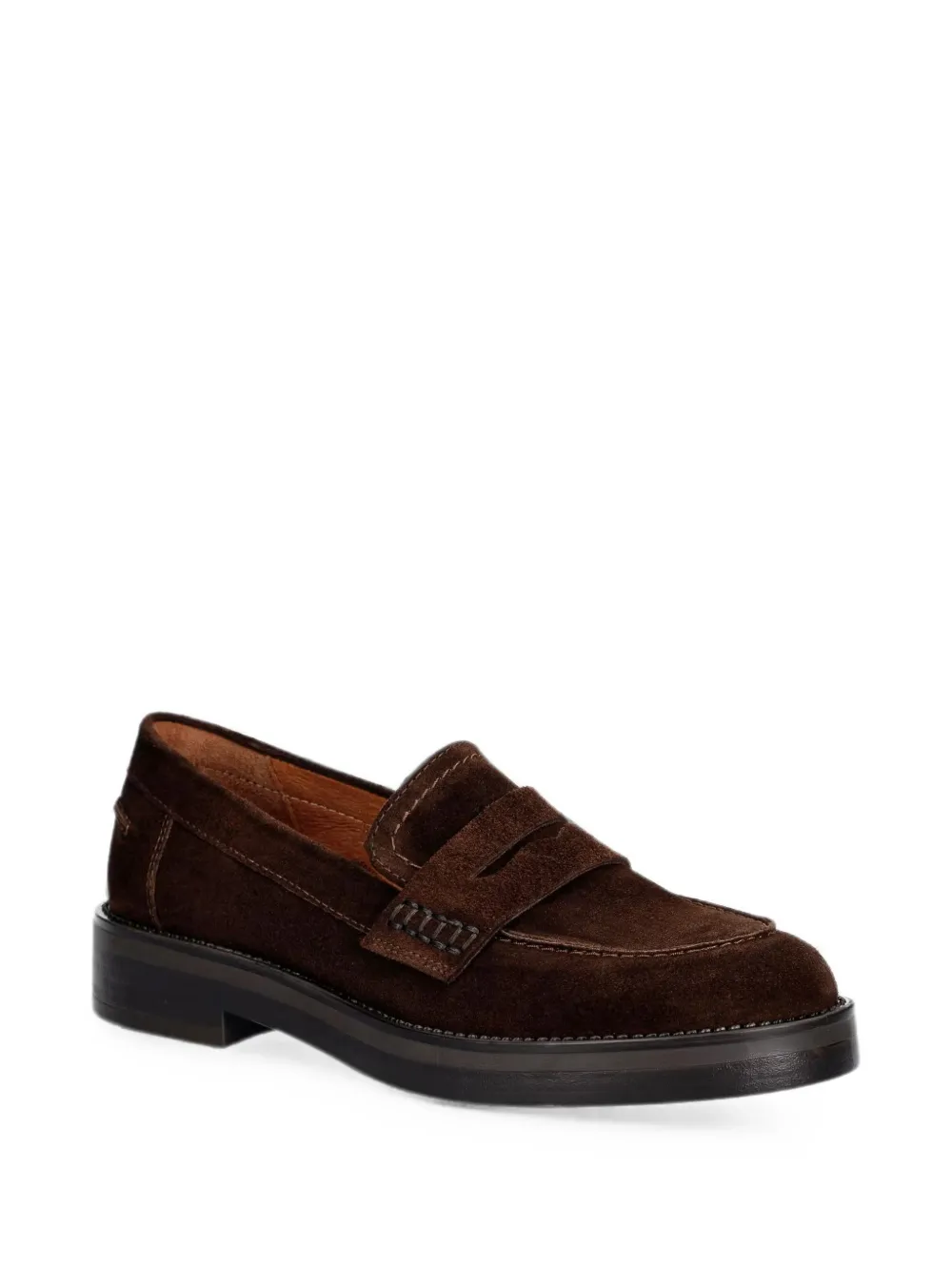 JONAK PARIS Mirna suède slip-on loafers Bruin