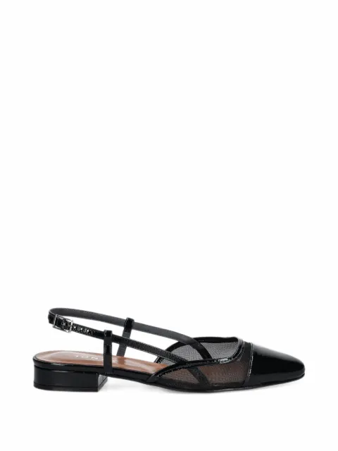 JONAK PARIS patent mesh heeled pump 