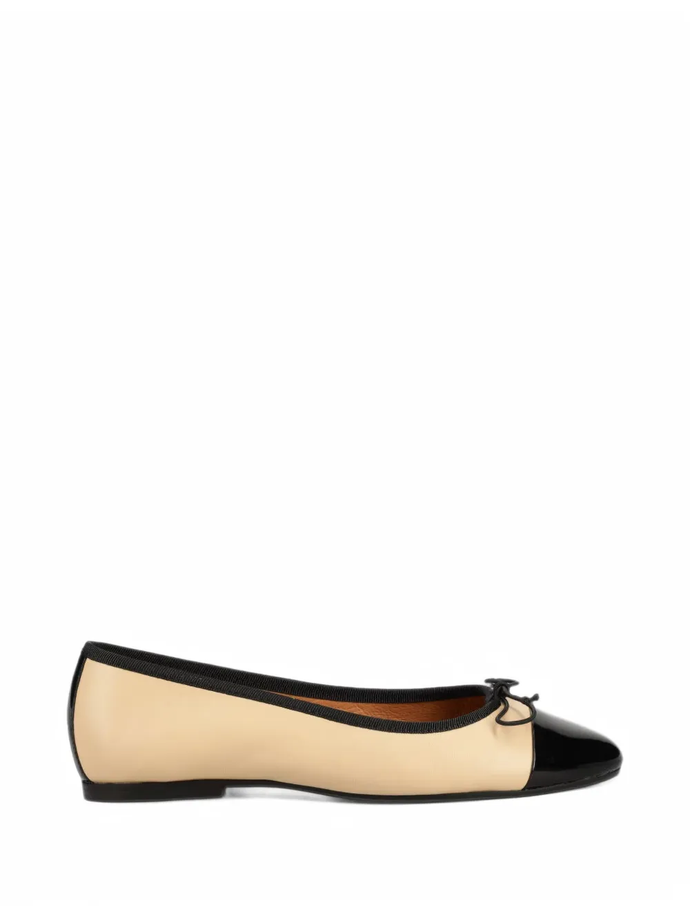 Jonak Paris Cap-toe Bow-detail Ballet Flats In Neutral