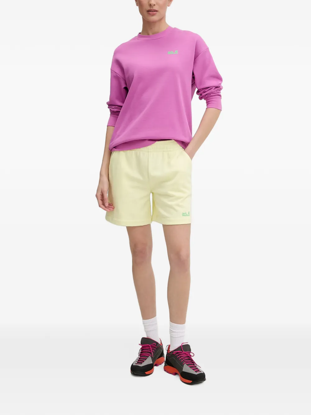 JACK WOLFSKIN Celebrate The Paw sweater Roze
