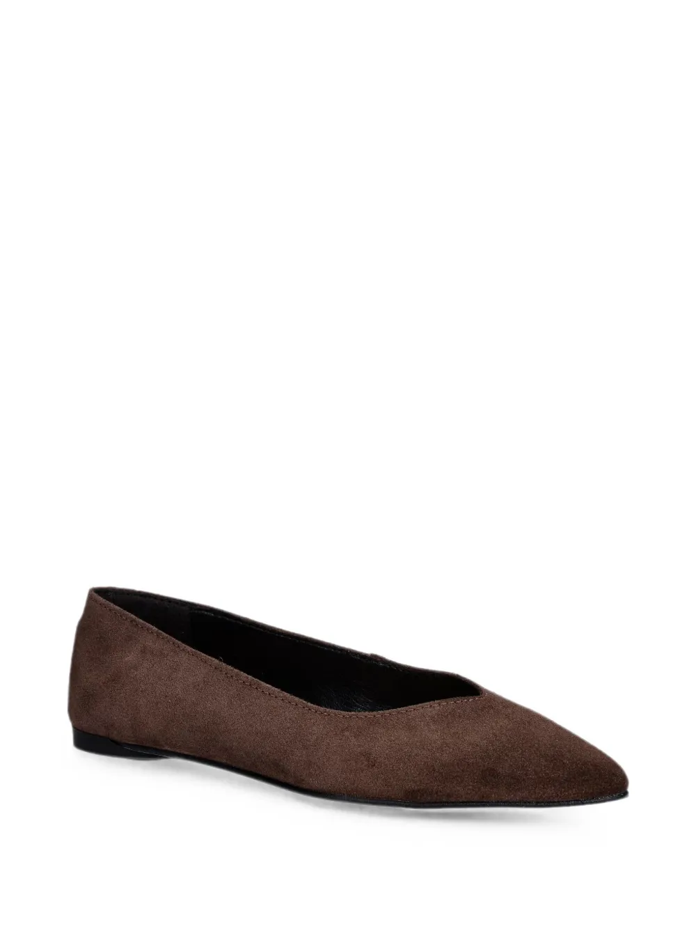 JONAK PARIS Noemie pointed-toe suede ballet flats Bruin