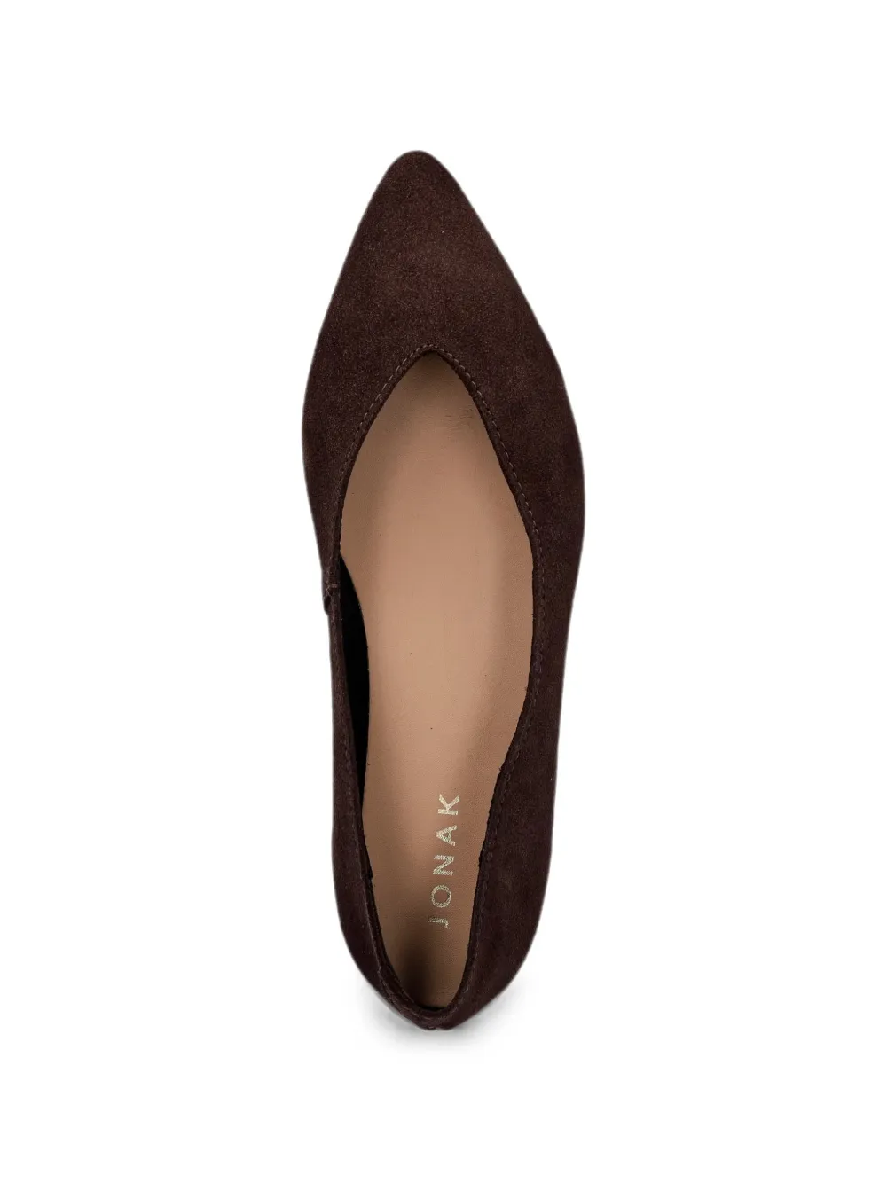 JONAK PARIS Noemie pointed-toe suede ballet flats Bruin