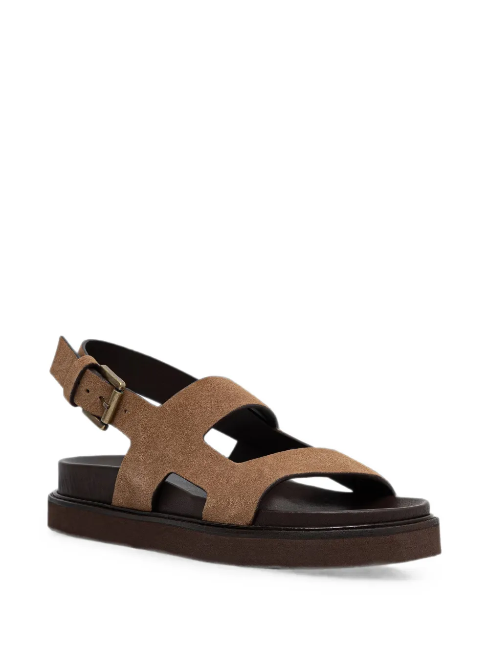 JONAK PARIS Lagune suède sandalen met gespsluiting Beige