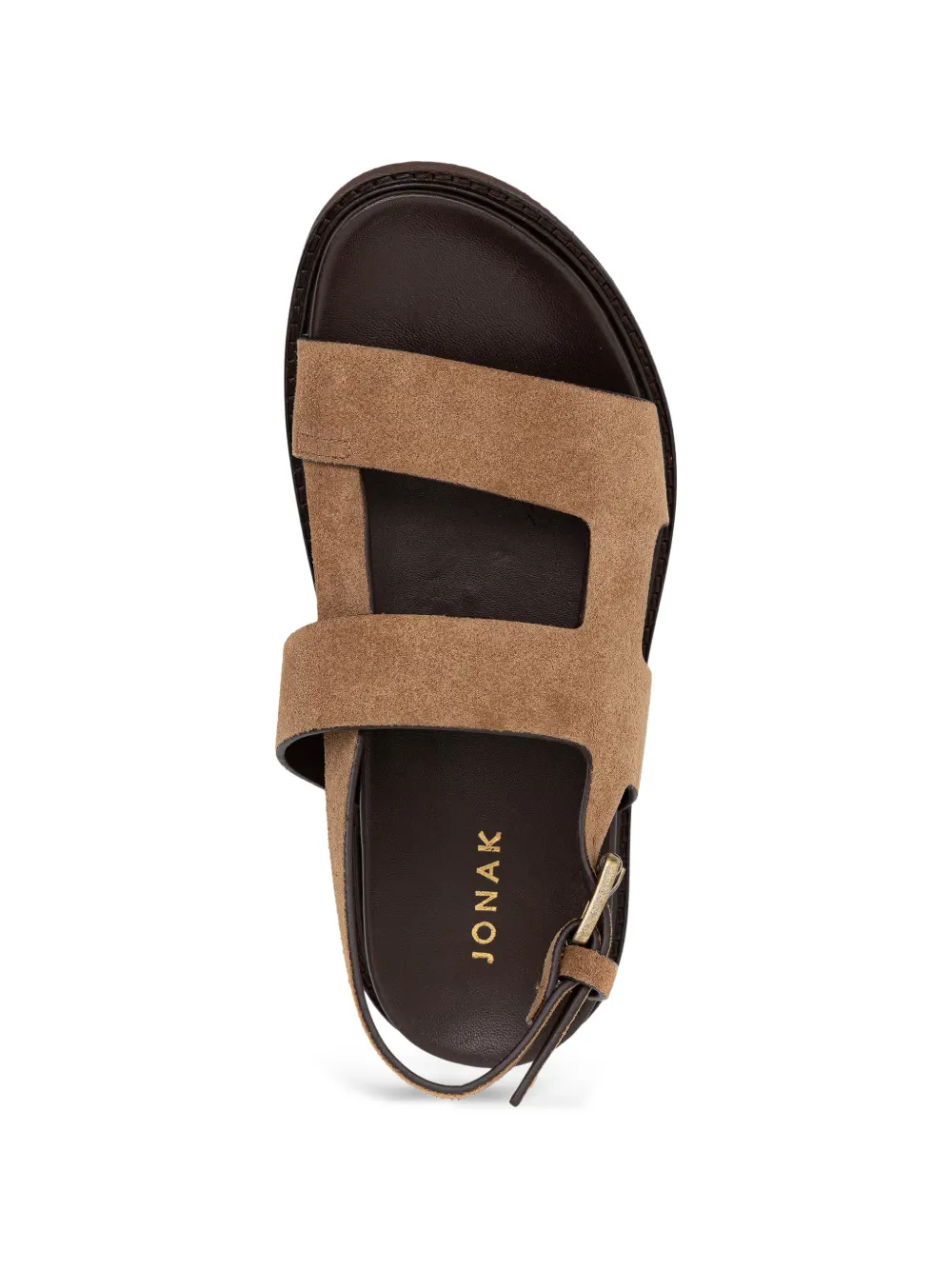 JONAK PARIS Lagune suède sandalen met gespsluiting Beige