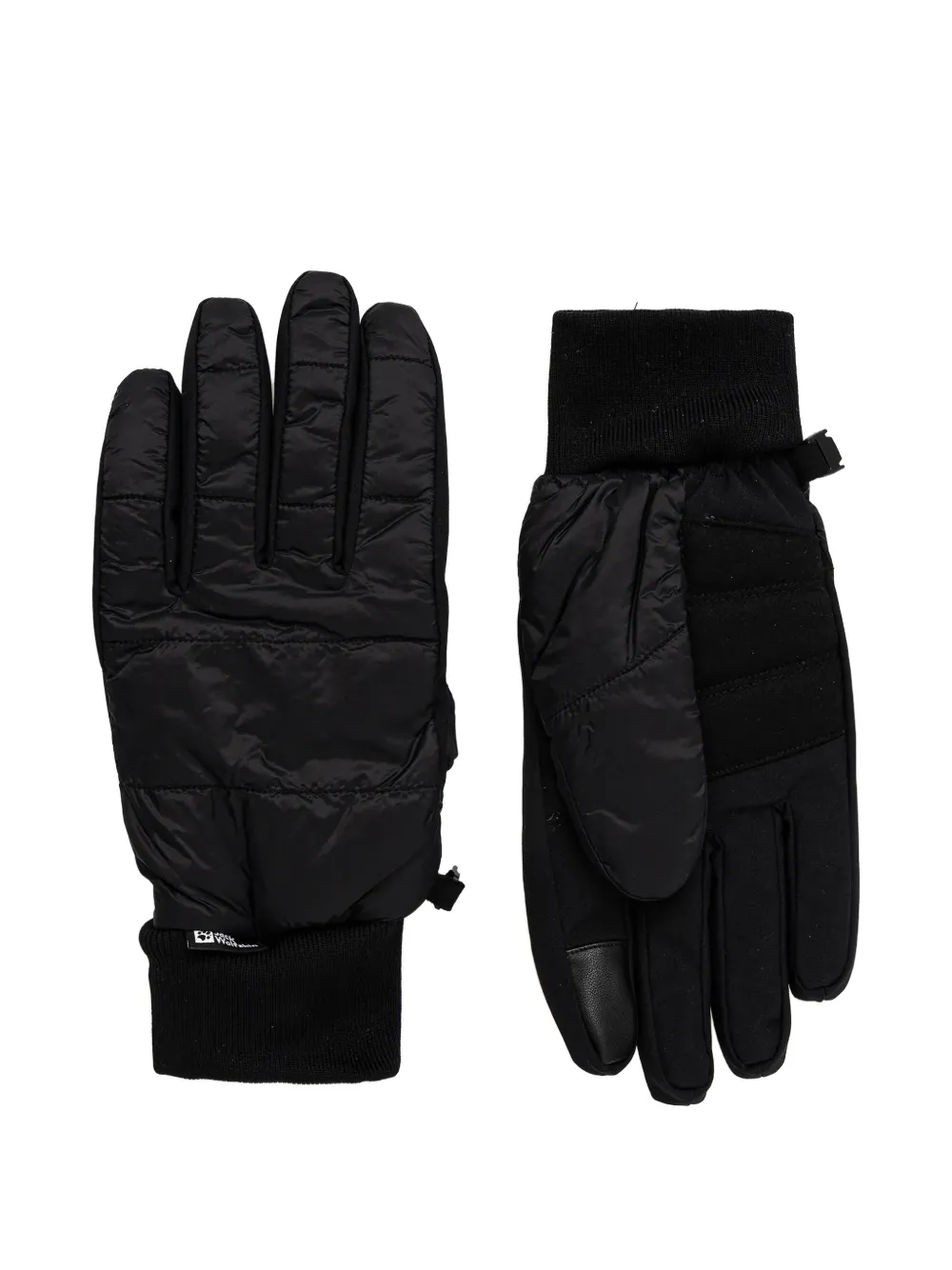 JACK WOLFSKIN Gewatteerde winddichte handschoenen Zwart