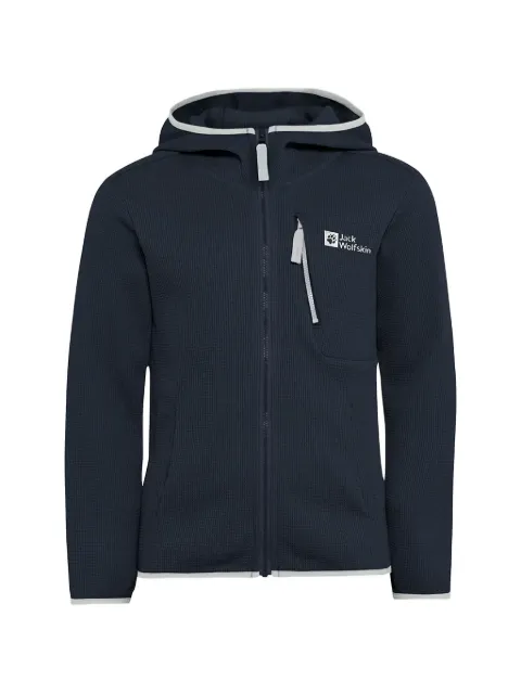 JACK WOLFSKIN Actamicrid Midplayer waffle-knit hooded jacket
