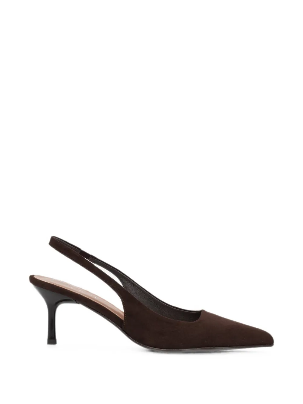 JONAK PARIS Diamantine slingback pumps met puntige neus Bruin