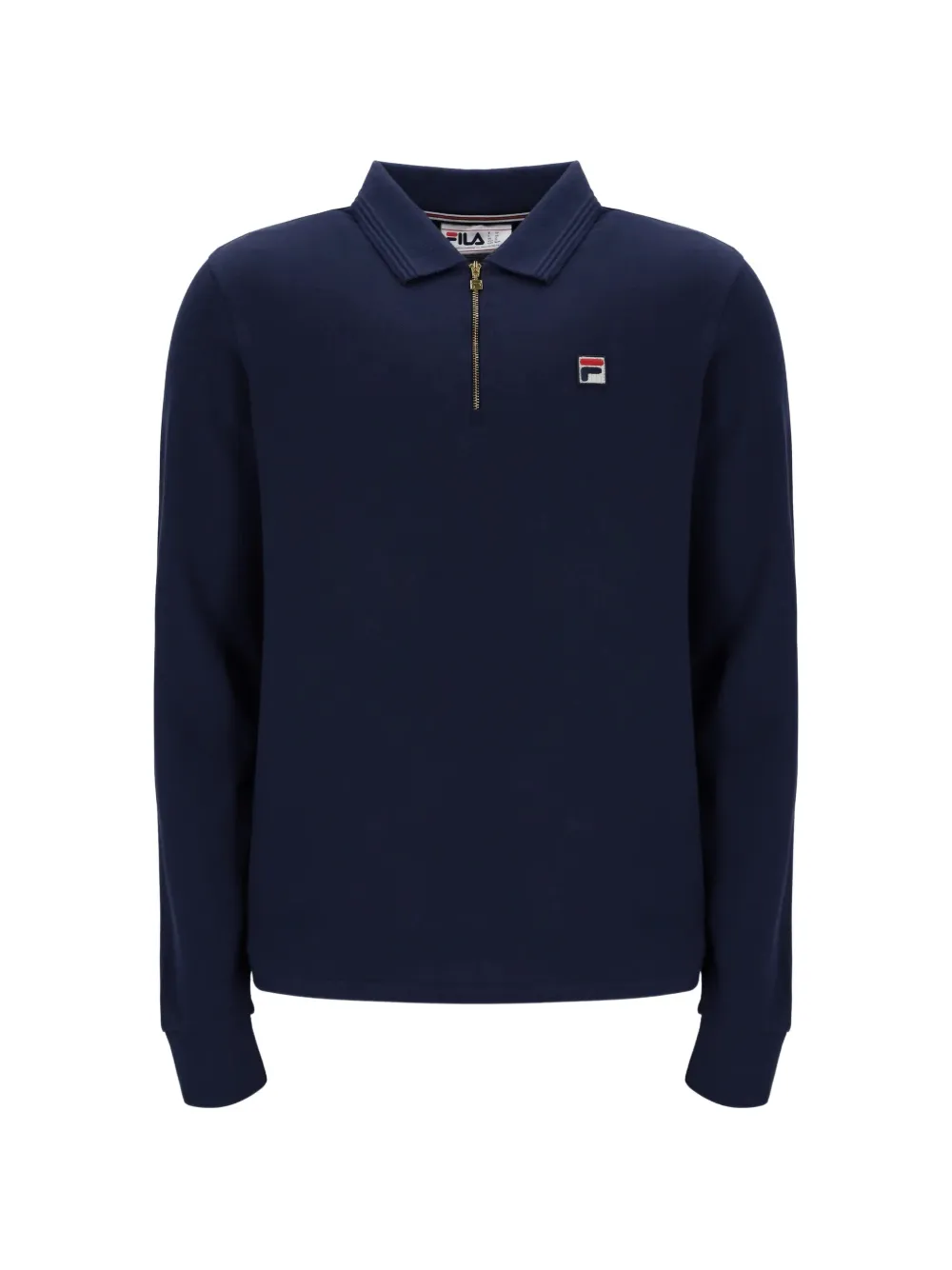 Fila Emilian zip-fastening long-sleeve polo shirt - Blau