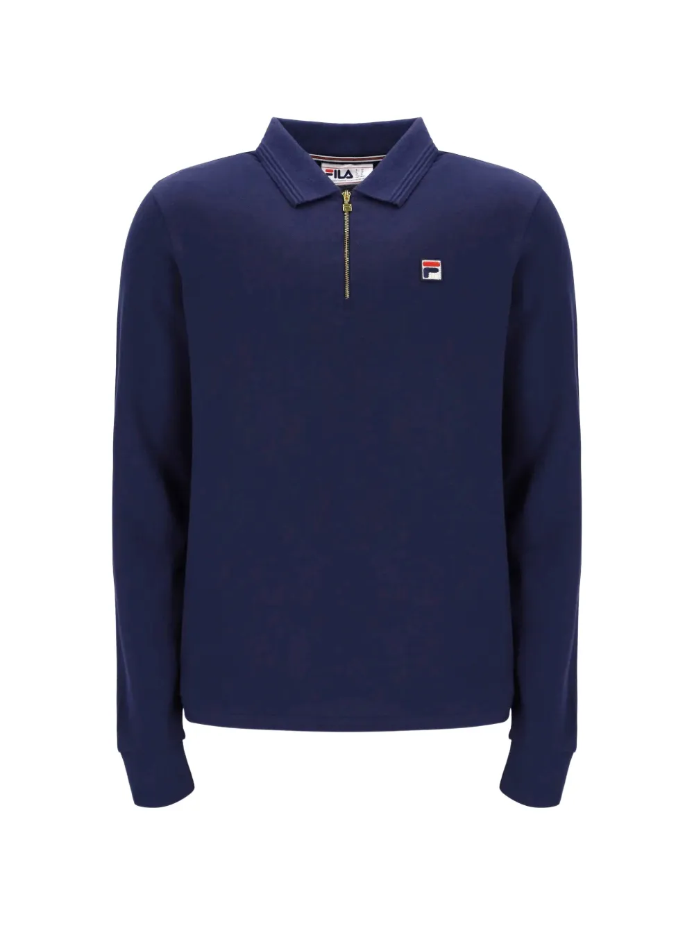 Fila Emilian zip-fastening long-sleeve polo shirt - Blu