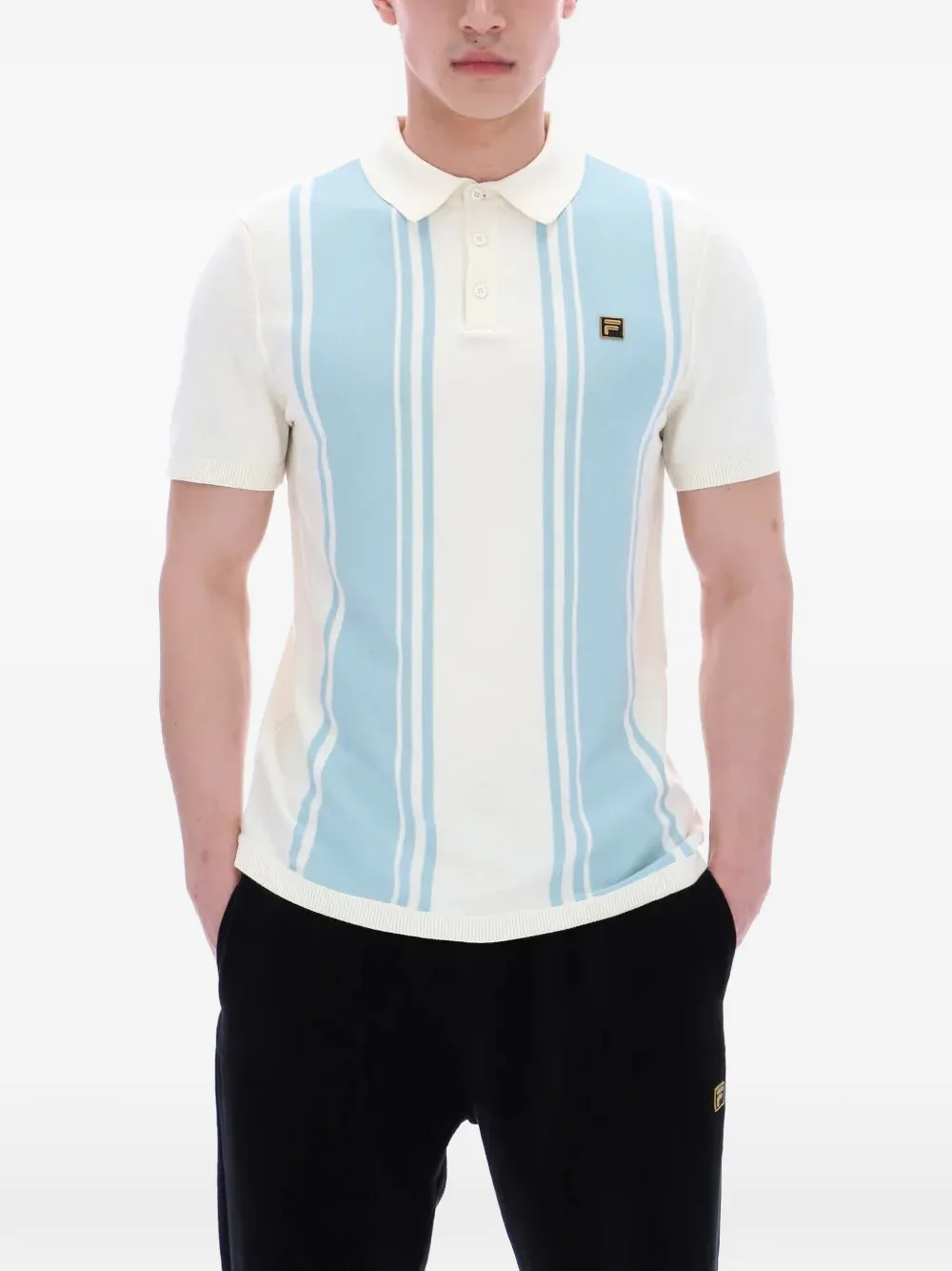 Fila Buddy poloshirt met logopatch Wit