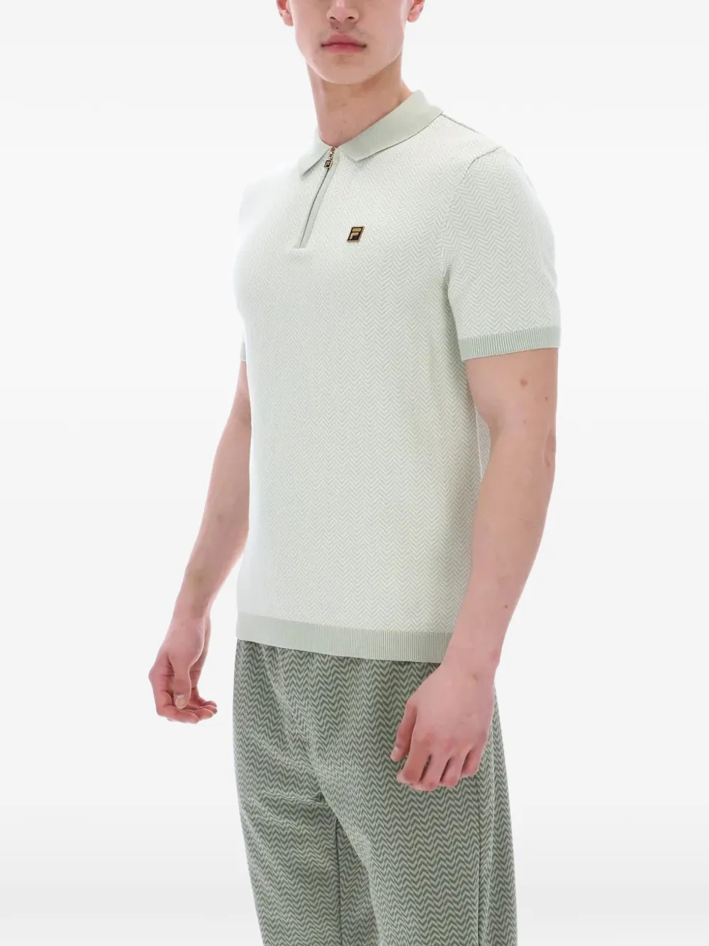 Fila Marty poloshirt met ritssluiting Groen