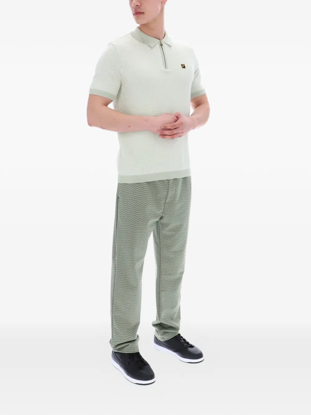 Fila Marty poloshirt met ritssluiting Groen