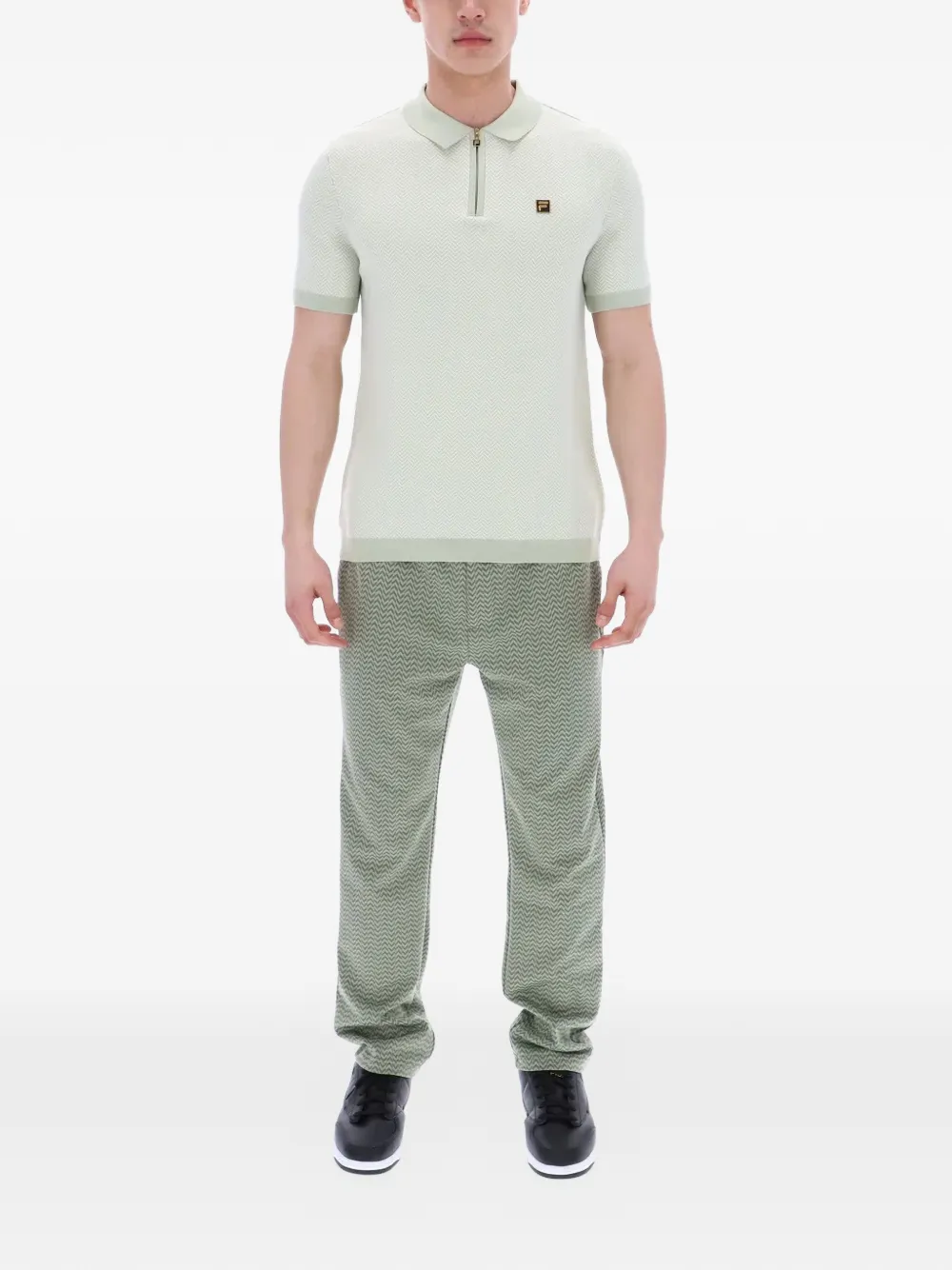 Fila Marty poloshirt met ritssluiting Groen