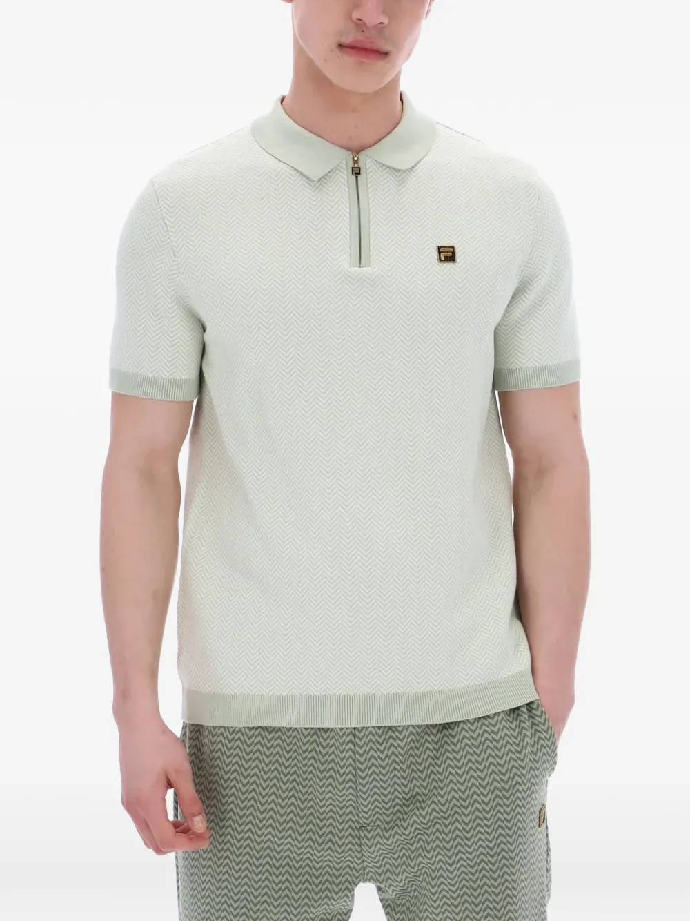 Fila Marty poloshirt met ritssluiting Groen