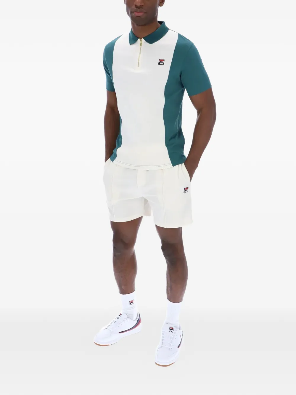 Fila Pierro poloshirt met rits Wit