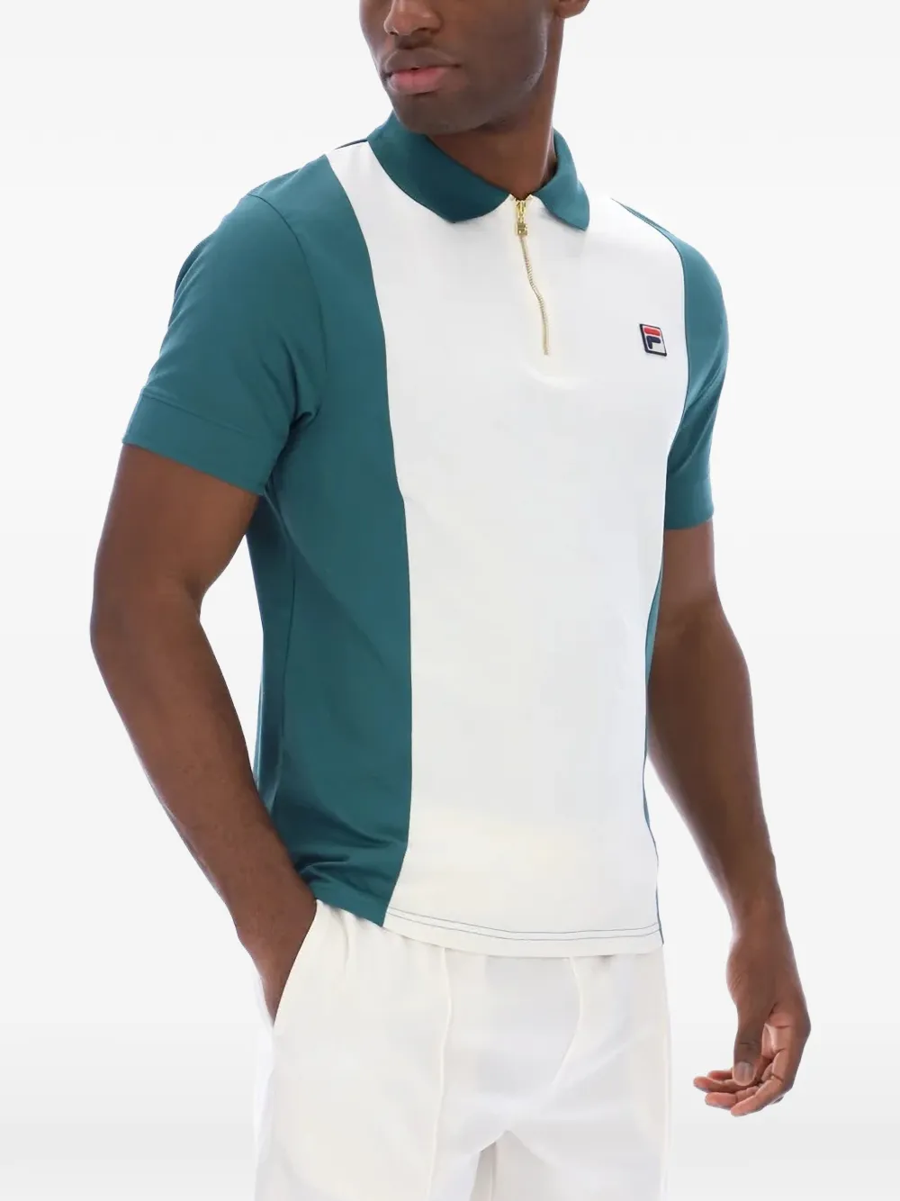 Fila Pierro poloshirt met rits Wit