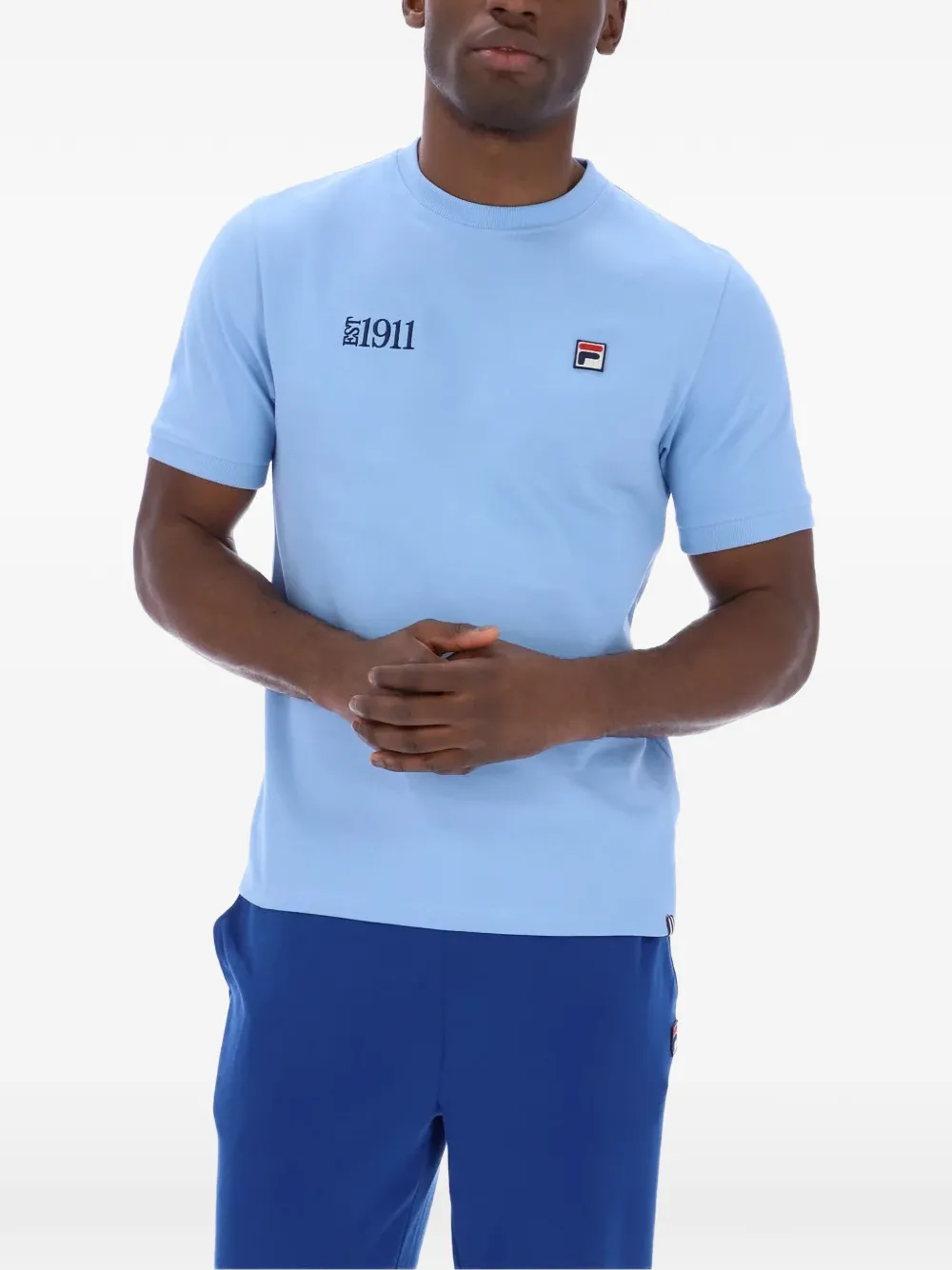 Fila Silvio T-shirt met logopatch Blauw