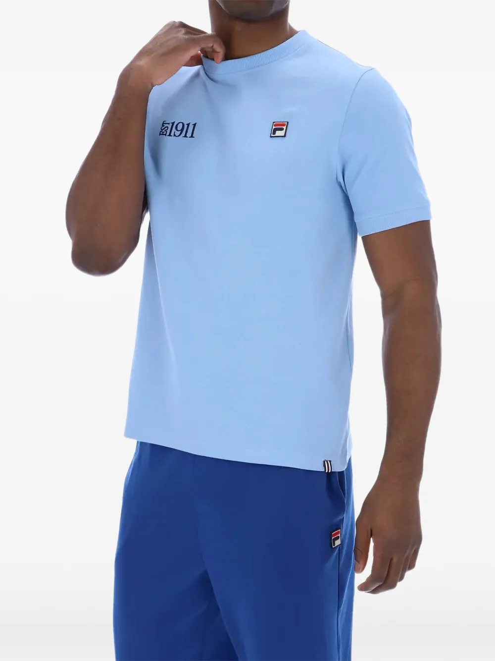 Fila Silvio T-shirt met logopatch Blauw