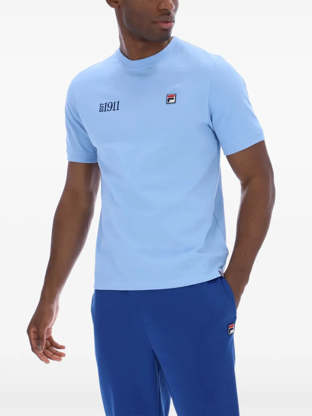 Fila Silvio T-shirt met logopatch Blauw