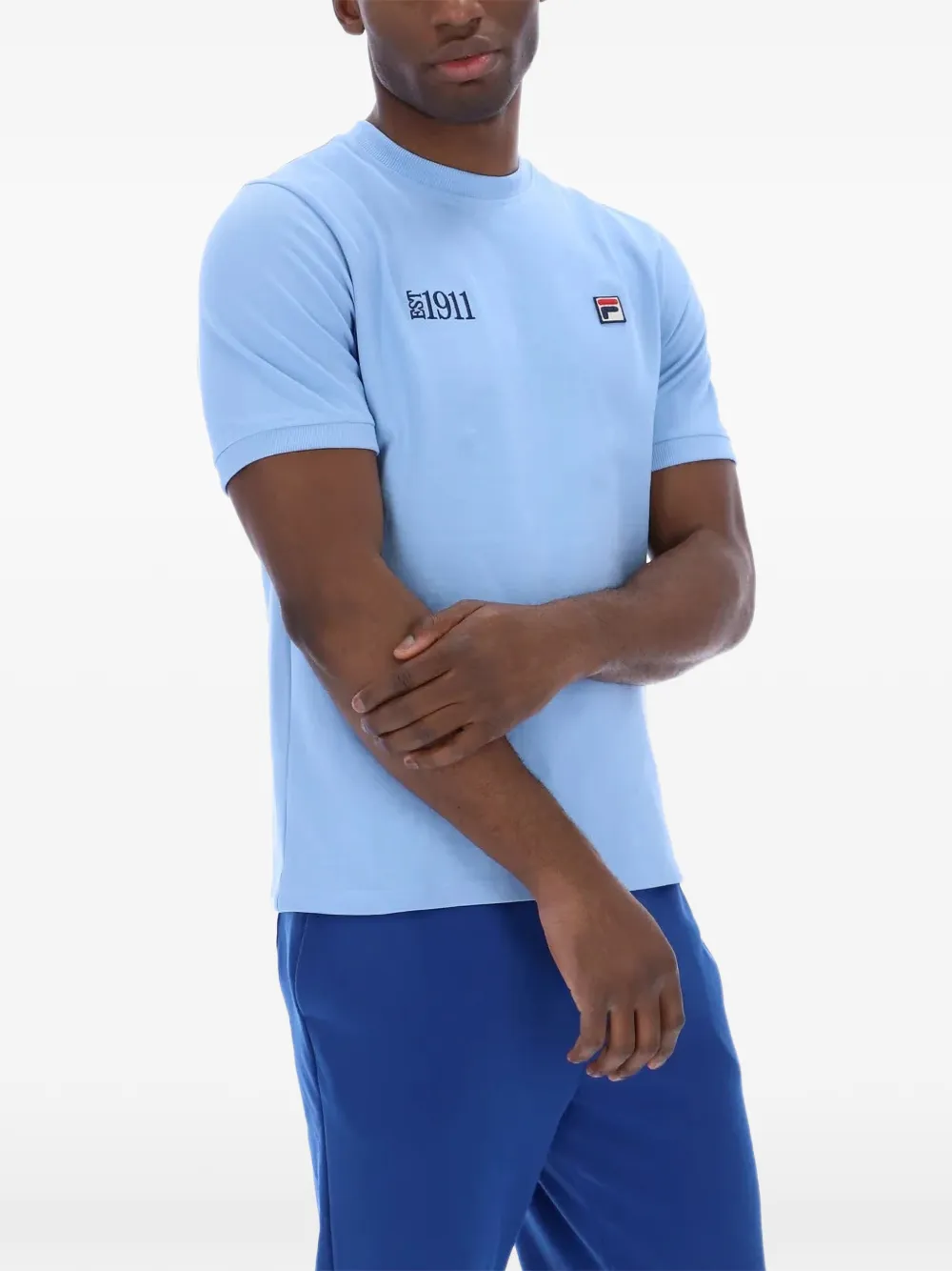 Fila Silvio T-shirt met logopatch Blauw