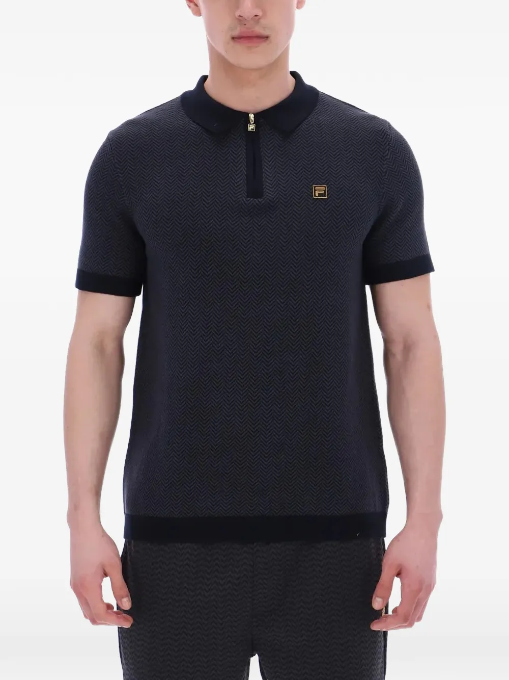 Fila Marty poloshirt met ritssluiting Zwart