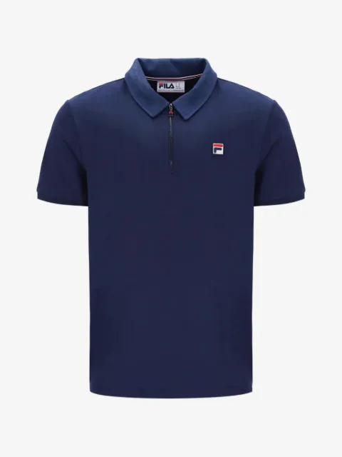 Fila Ettore logo-patch zip-fastening polo shirt