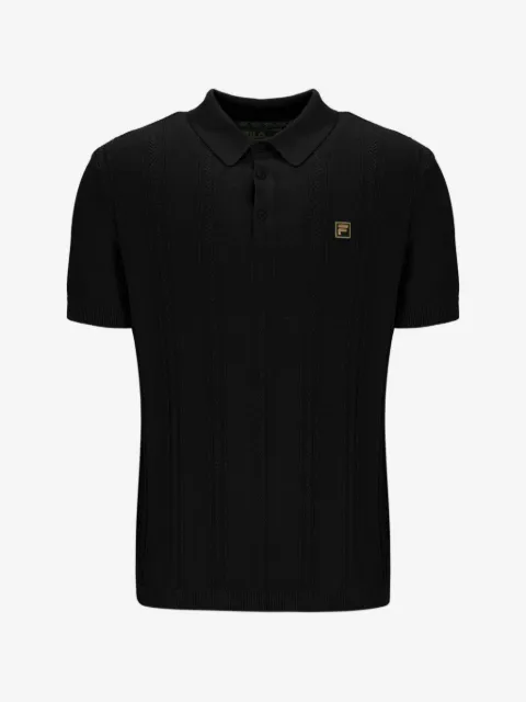 Fila playera tipo polo Barns en tejido de ochos 