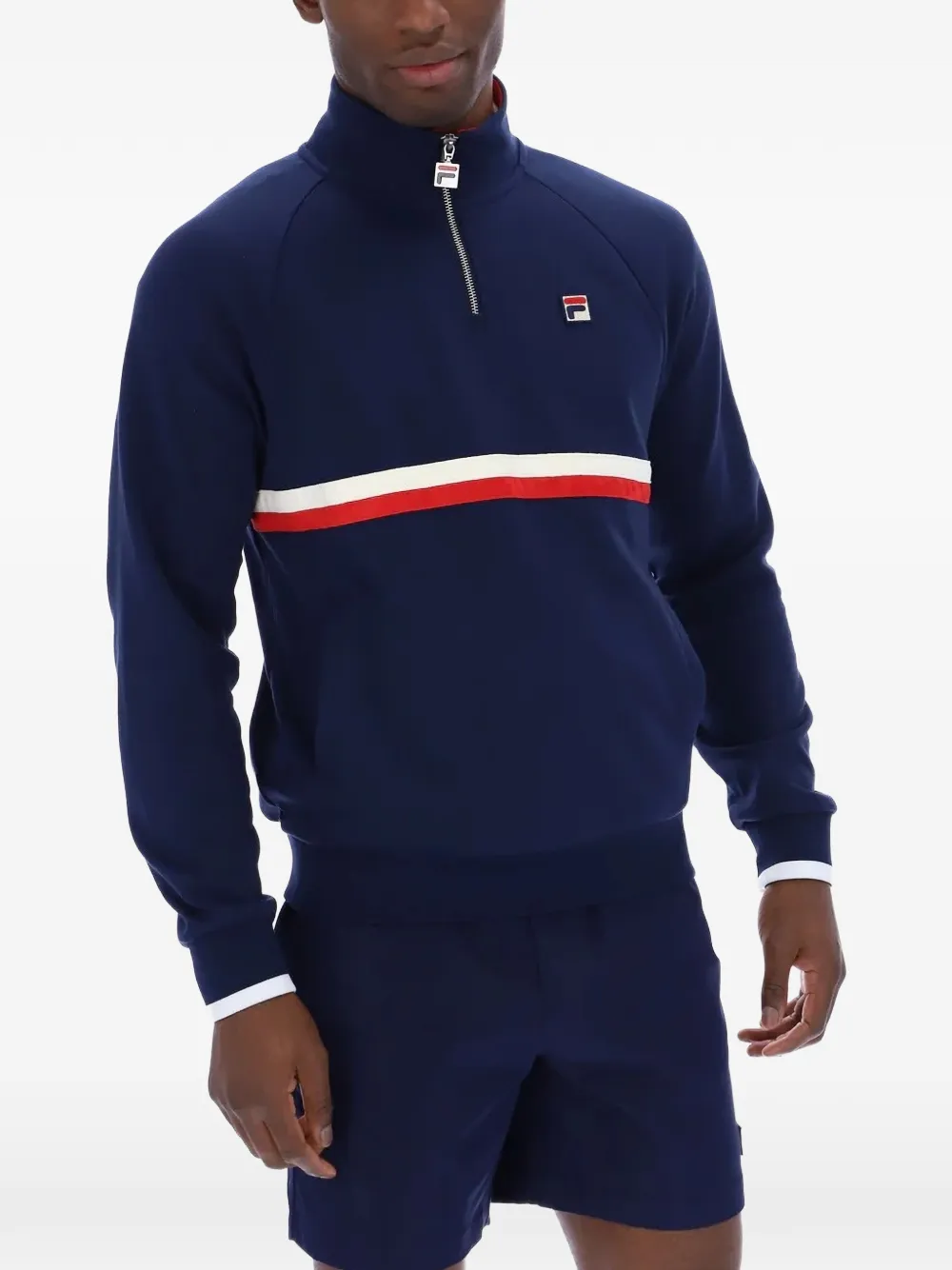 Fila Rolando sweater met logopatch Blauw