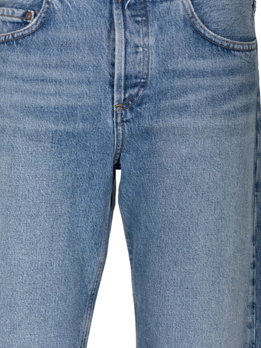 AGOLDE Jeans met franje Blauw