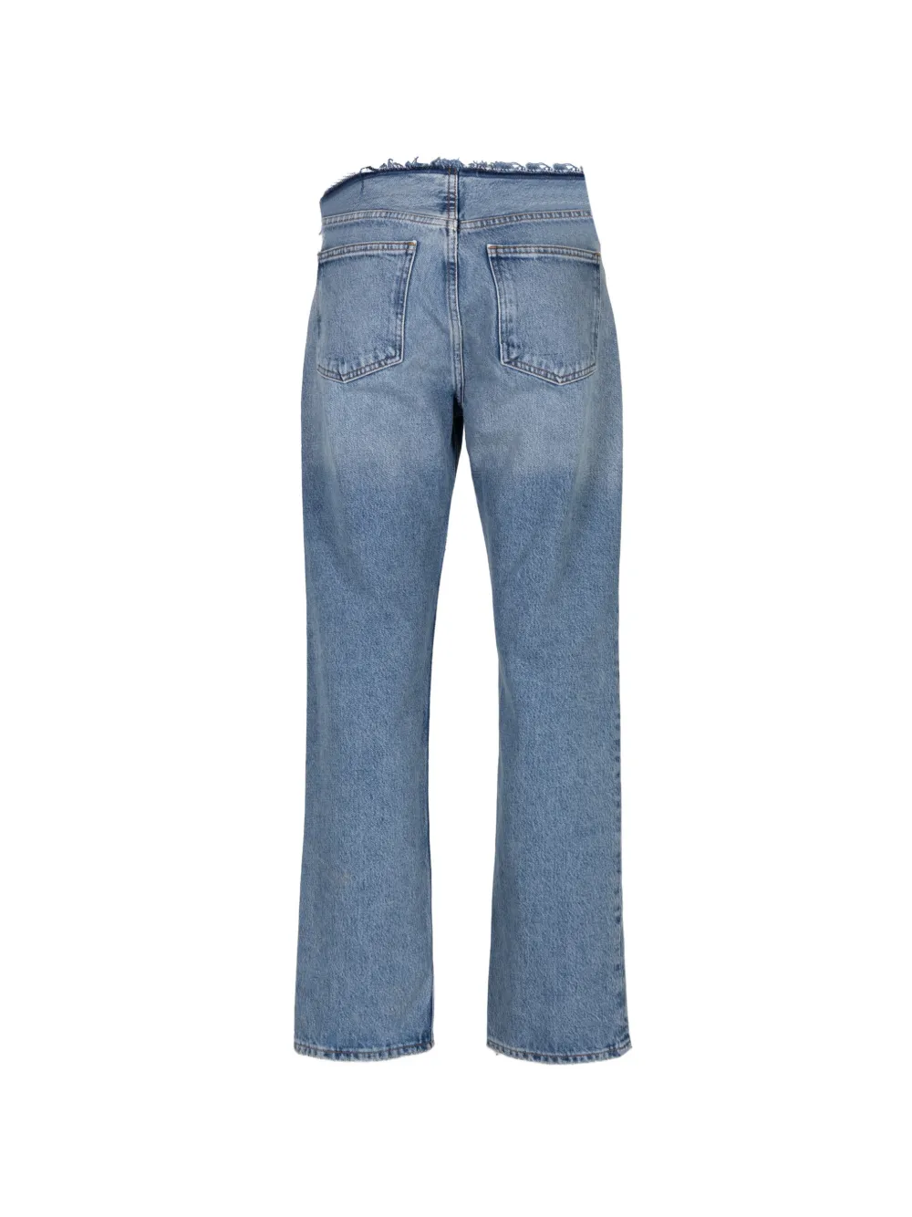 AGOLDE Jeans met franje Blauw