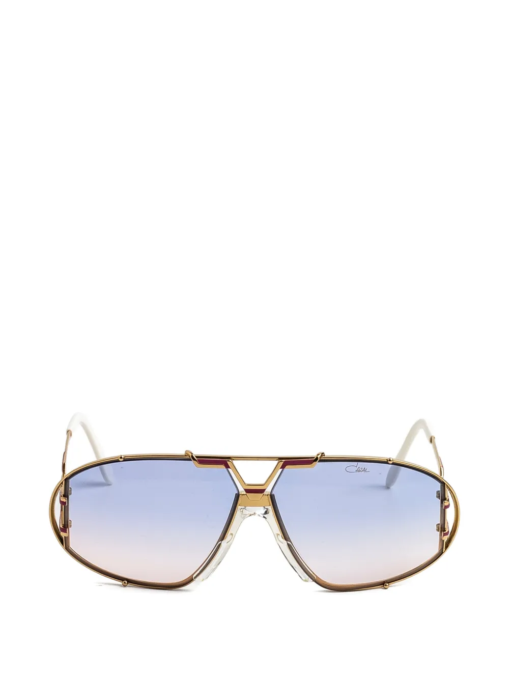 Cazal 907 geometric-frame sunglasses - Gold