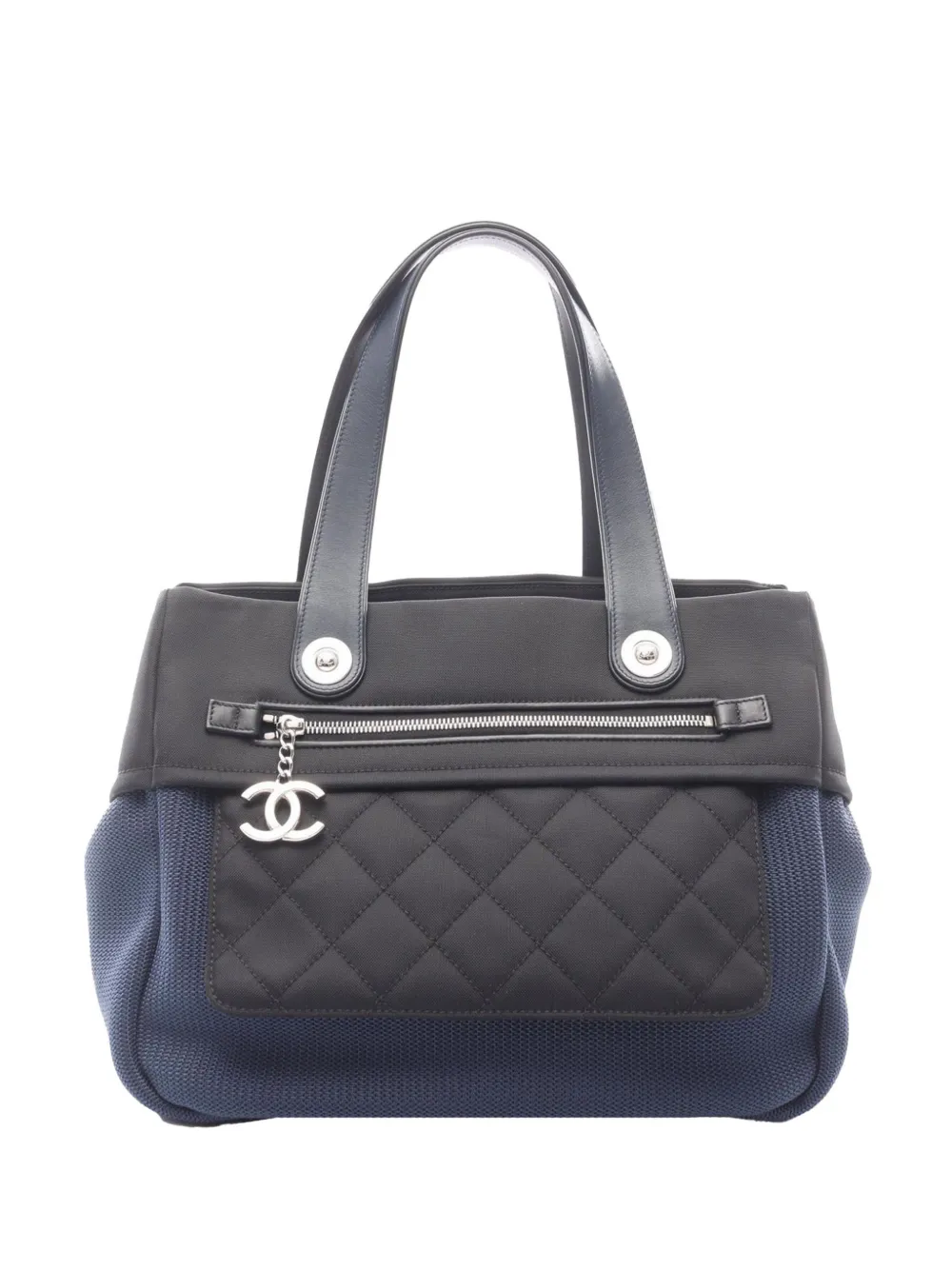 CHANEL Pre-Owned 2012-2013 CC Nylon Rue Cambon Shopping tote bag - Blue