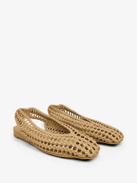 Poche Paris woven slingback pumps