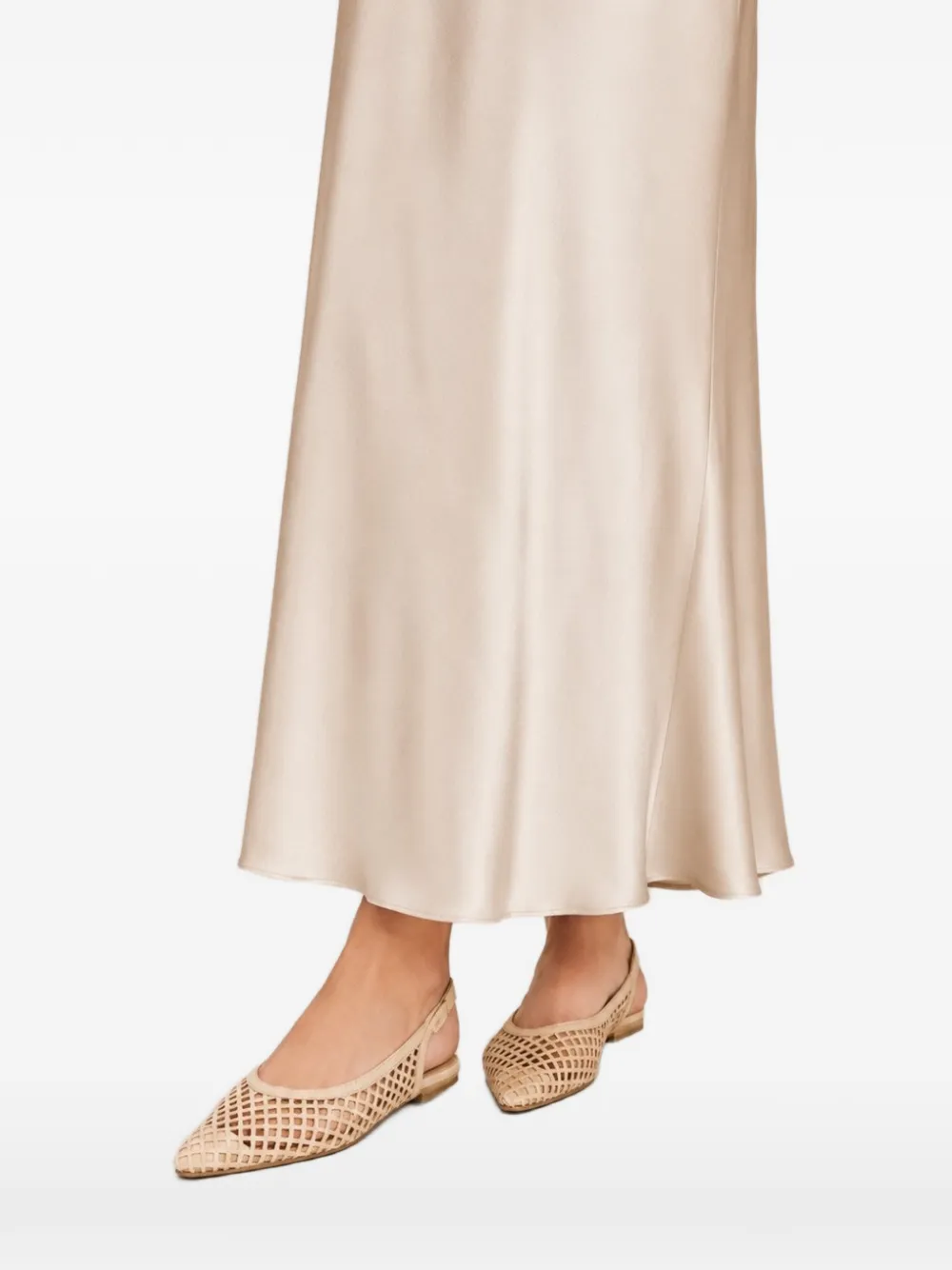 Poche Paris Slingback pumps met geperforeerde details Bruin
