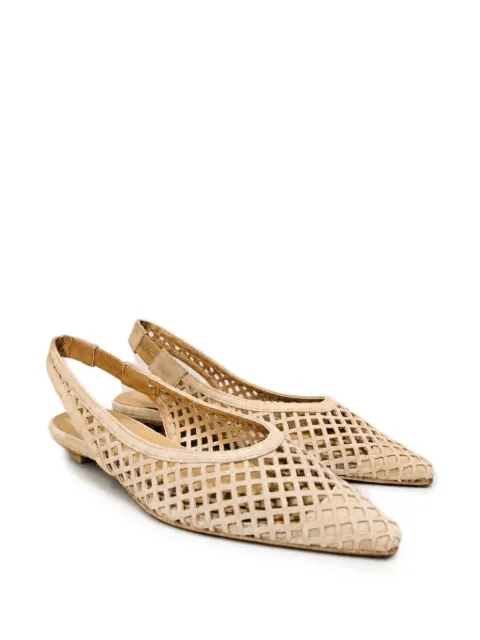 Poche Paris perforated slingback pumps