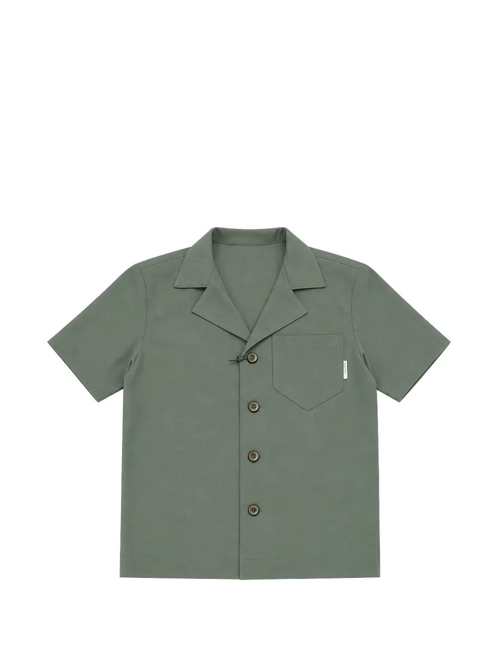 michael coal short-sleeve camp-collar shirt - Verde