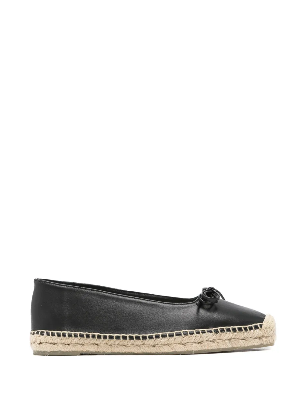 Castañer bow-detail leather espadrilles - Schwarz