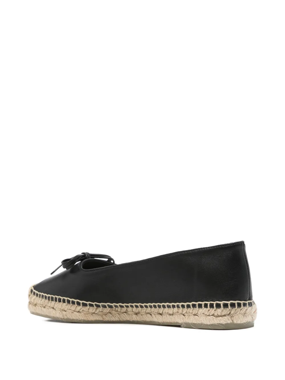 Castañer bow-detail leather espadrilles Zwart