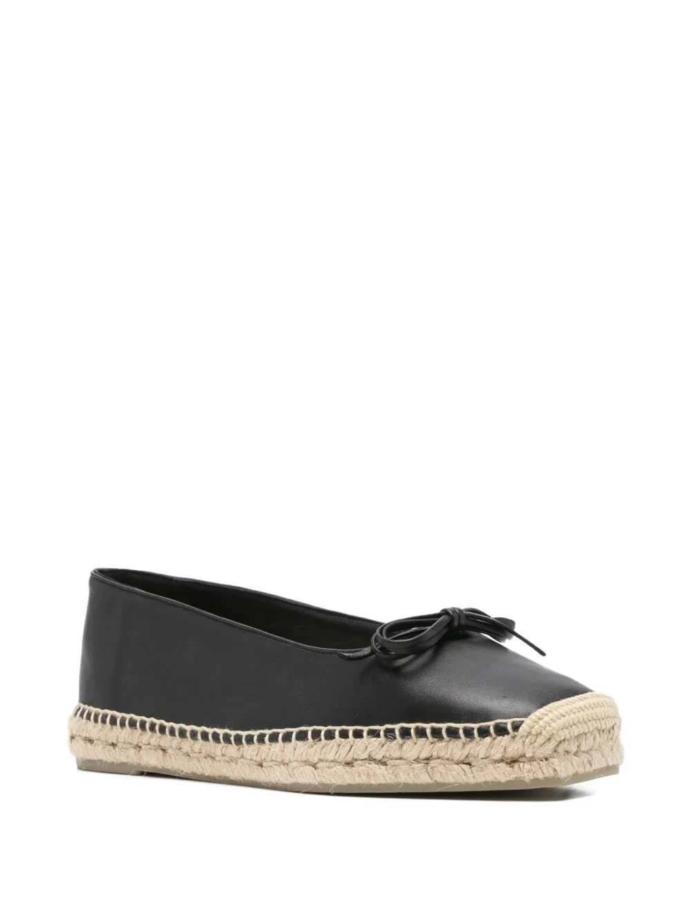 Castañer bow-detail leather espadrilles Zwart