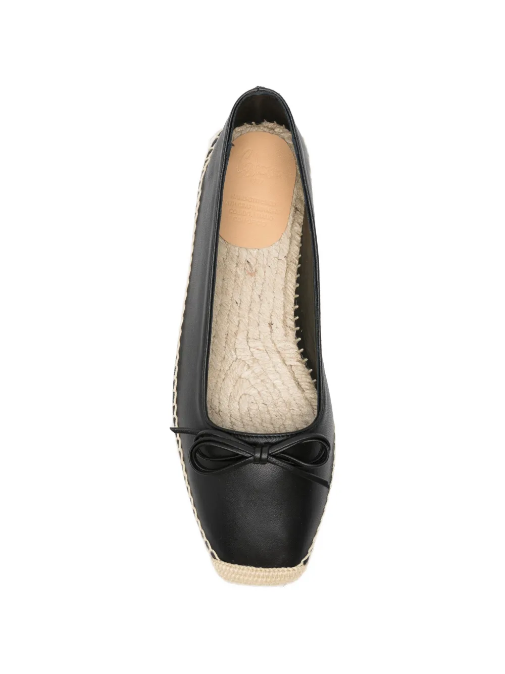 Castañer bow-detail leather espadrilles Zwart