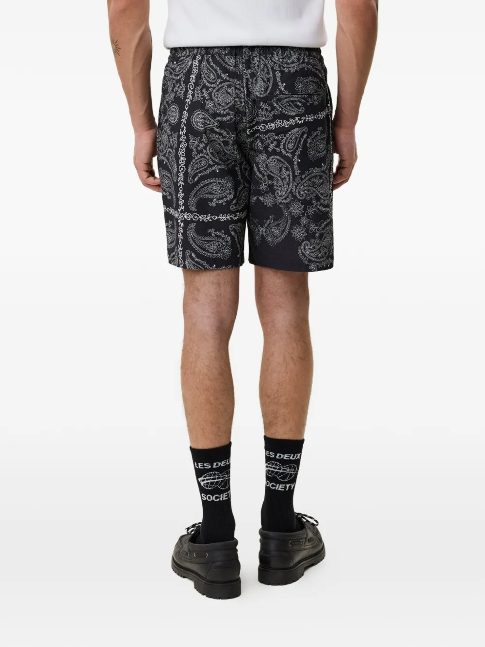 Les Deux Shorts met print Zwart