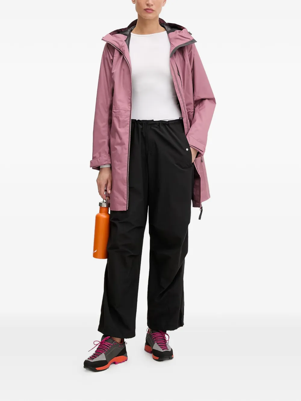 Helly Hansen Westport hooded logo-print coat - Rosa