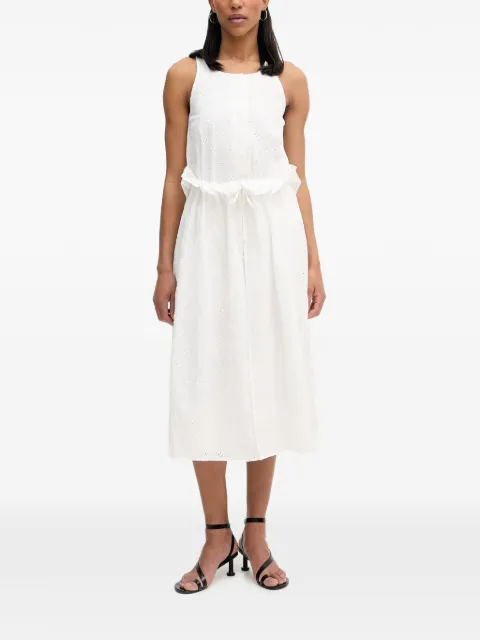 Isabelle Blanche broderie-anglaise ruffled midi dress