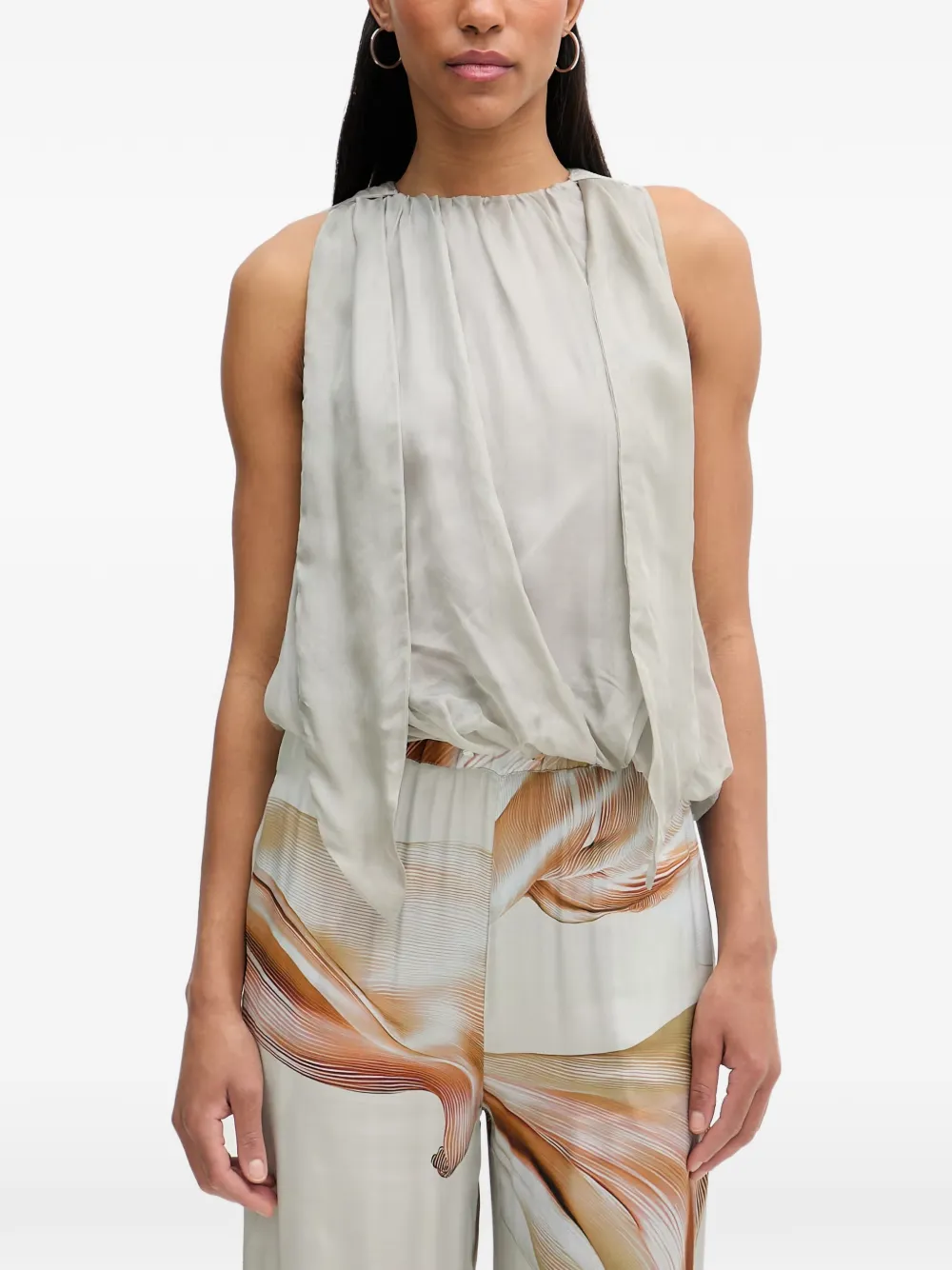 Isabelle Blanche draped sleeveless top - Toni neutri