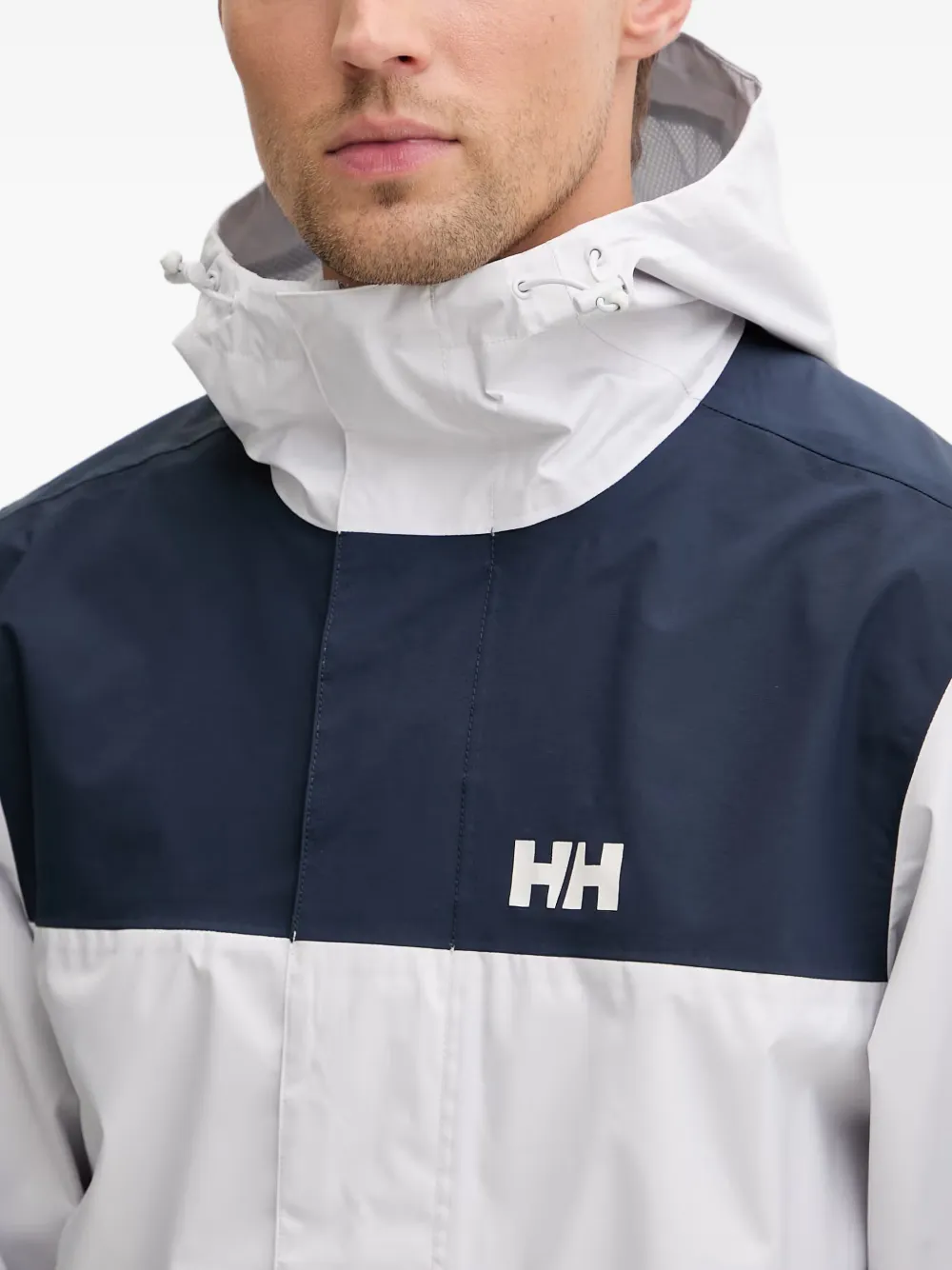 Helly Hansen Vancouver jack met colourblocking en logoprint Wit