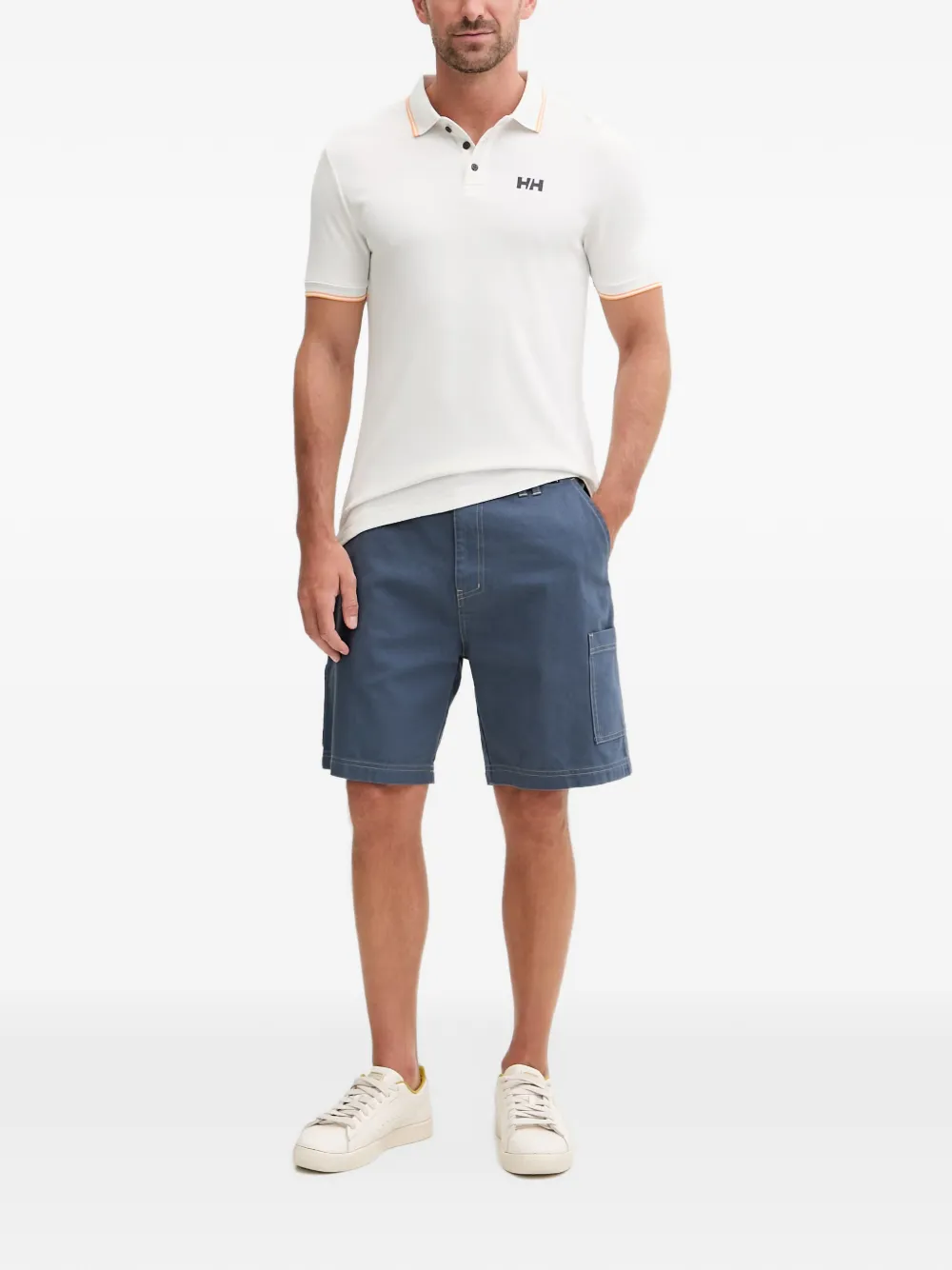 Helly Hansen Kos piqué poloshirt met logoprint Beige