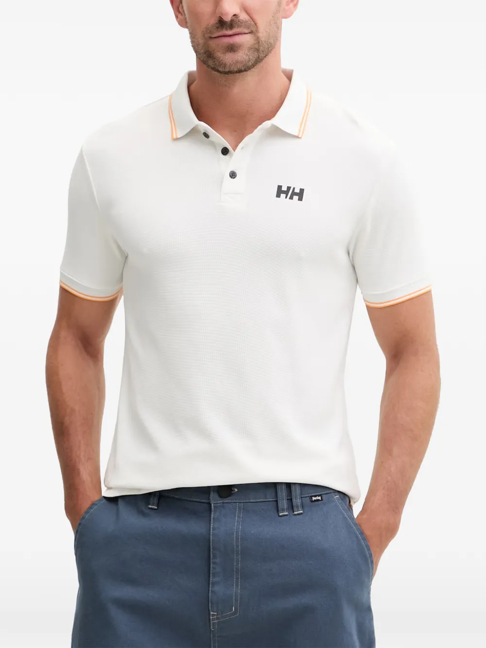 Helly Hansen Kos piqué poloshirt met logoprint Beige