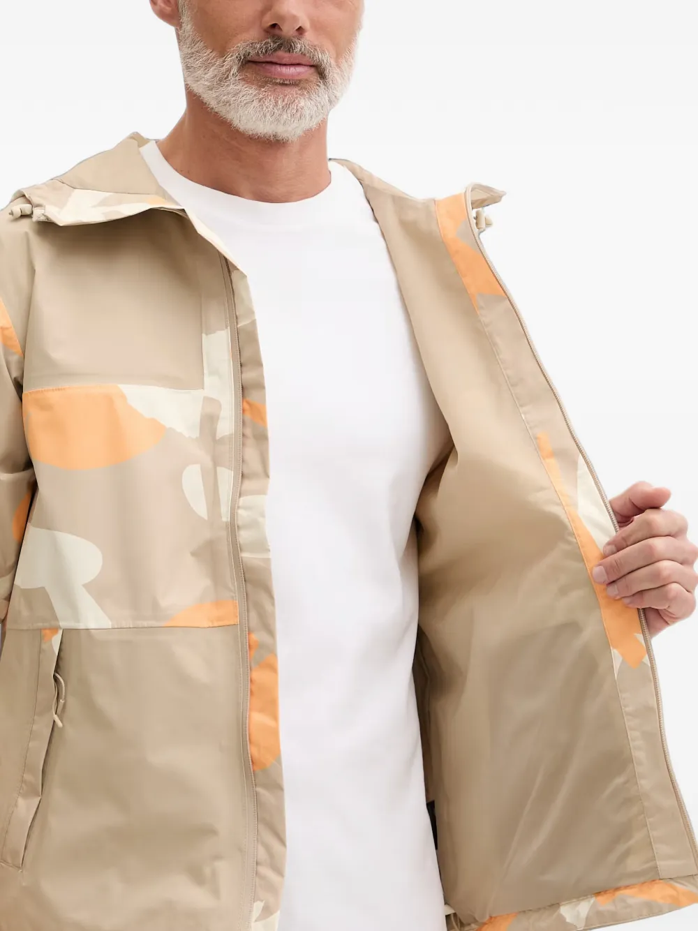 Helly Hansen Ace jack met camouflageprint Beige
